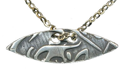 Paddle Board - Silver PMC Necklace by Dani'z Designz